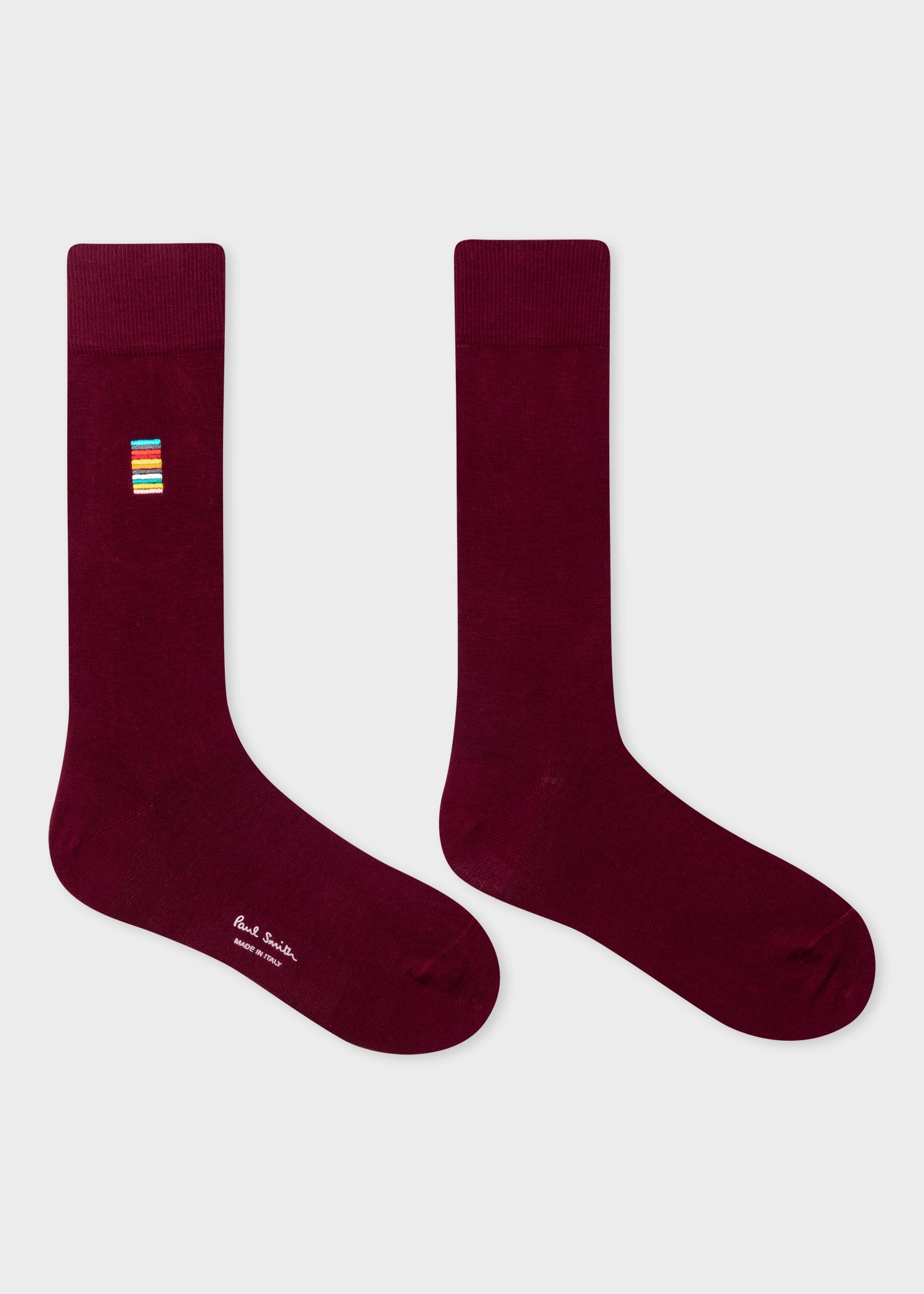 Signature Stripe Embroidery Plain Socks Three Pack - 3