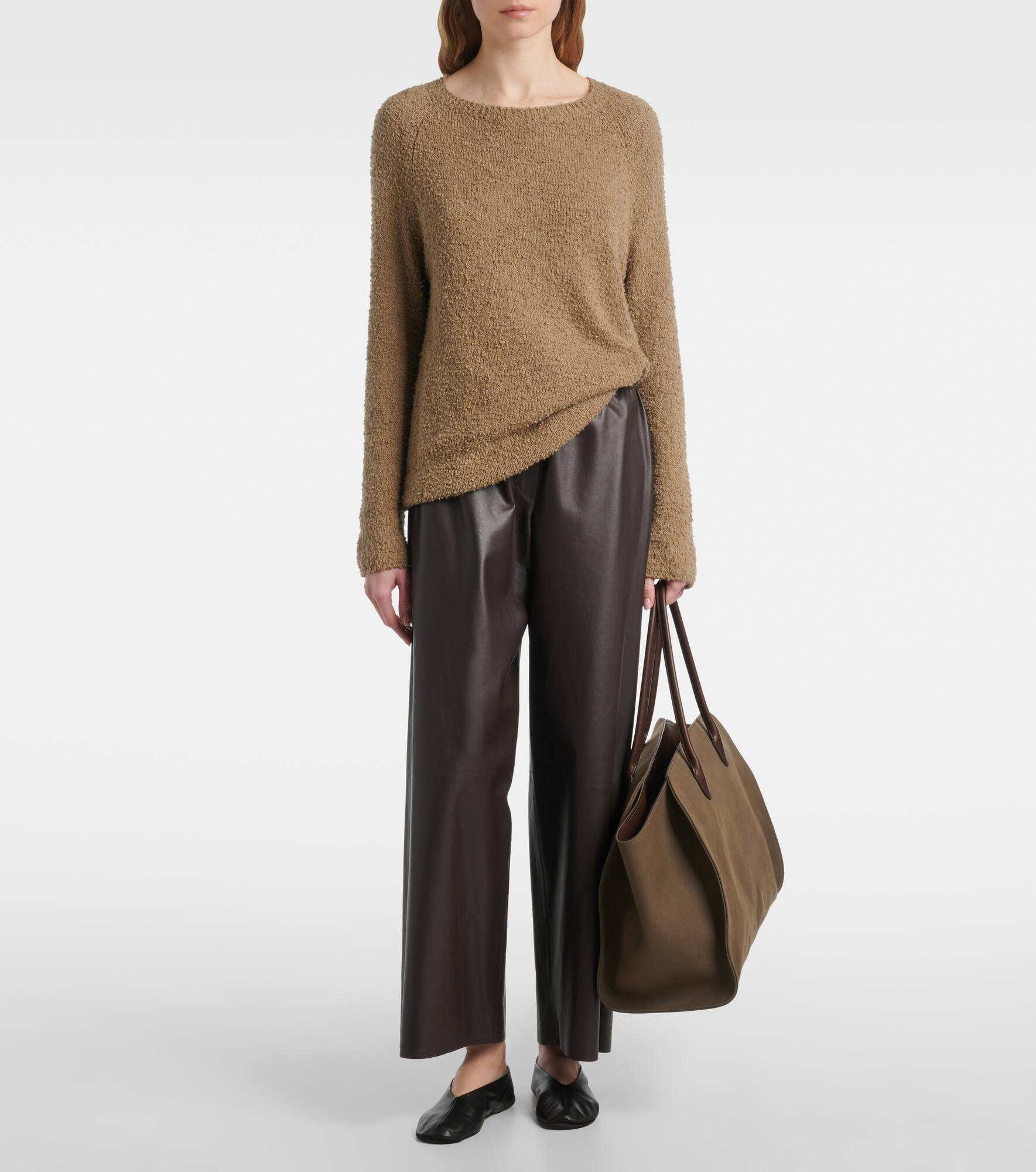 Yani mid-rise leather wide-leg pants - 2