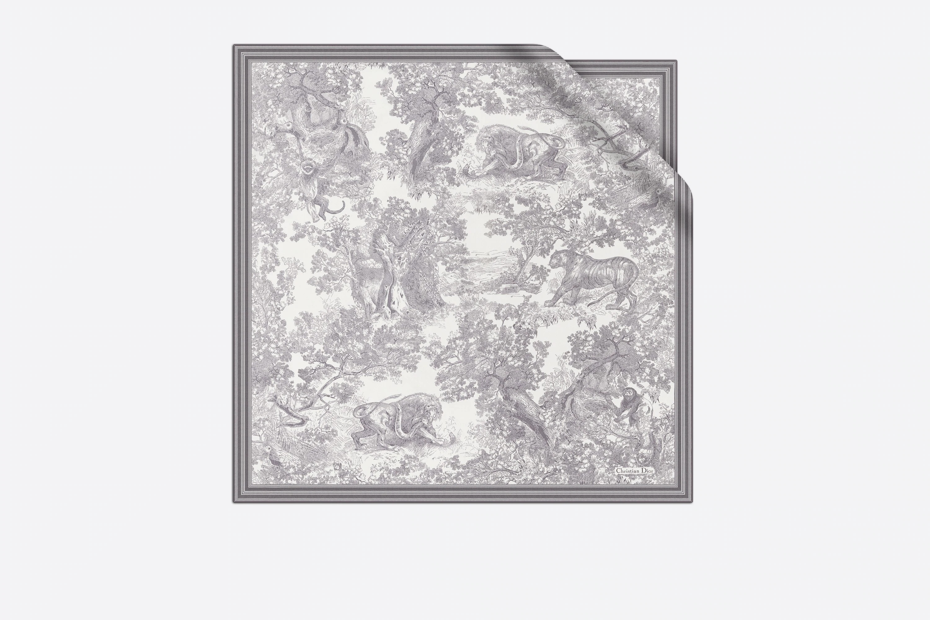 Toile de Jouy Square Scarf - 1