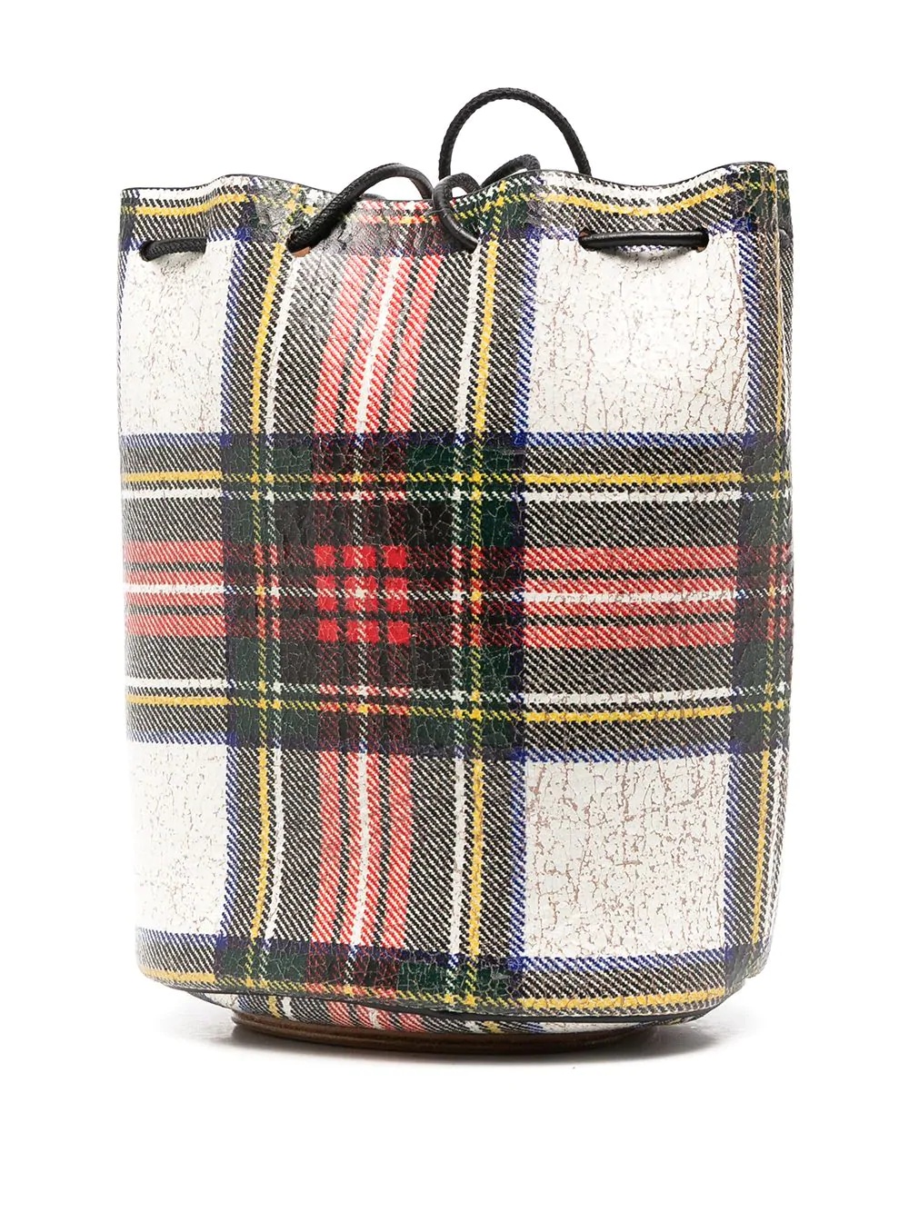 tartan bucket crossbody bag - 3