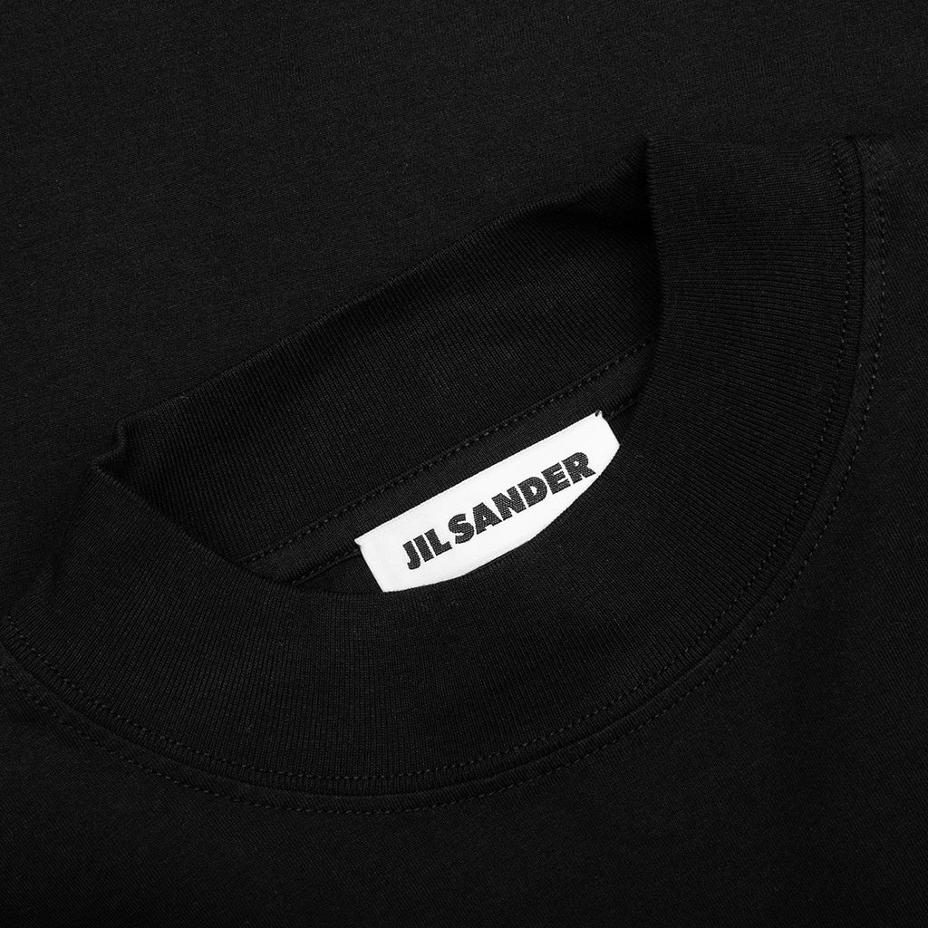 MOCK NECK BOXY FIT T-SHIRT - BLACK - 3