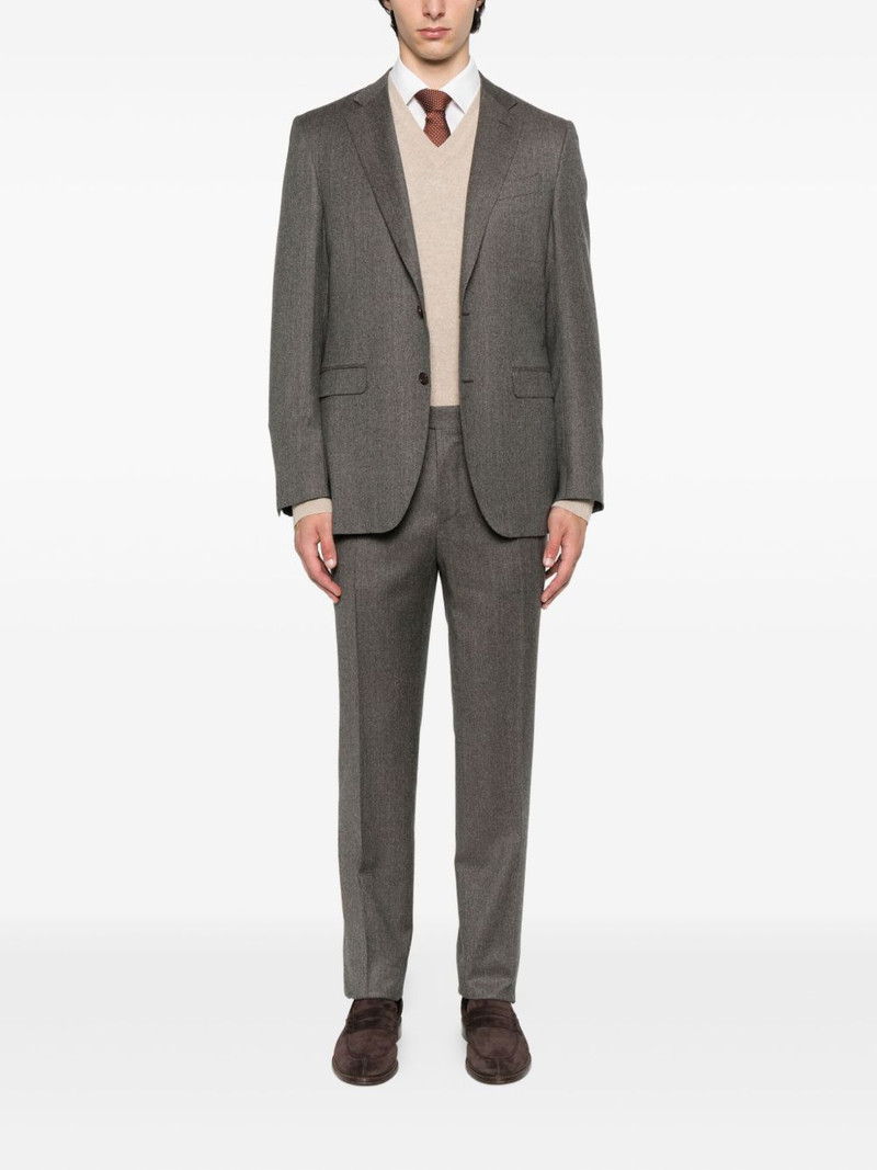 Canali herringbone wool suit outlook