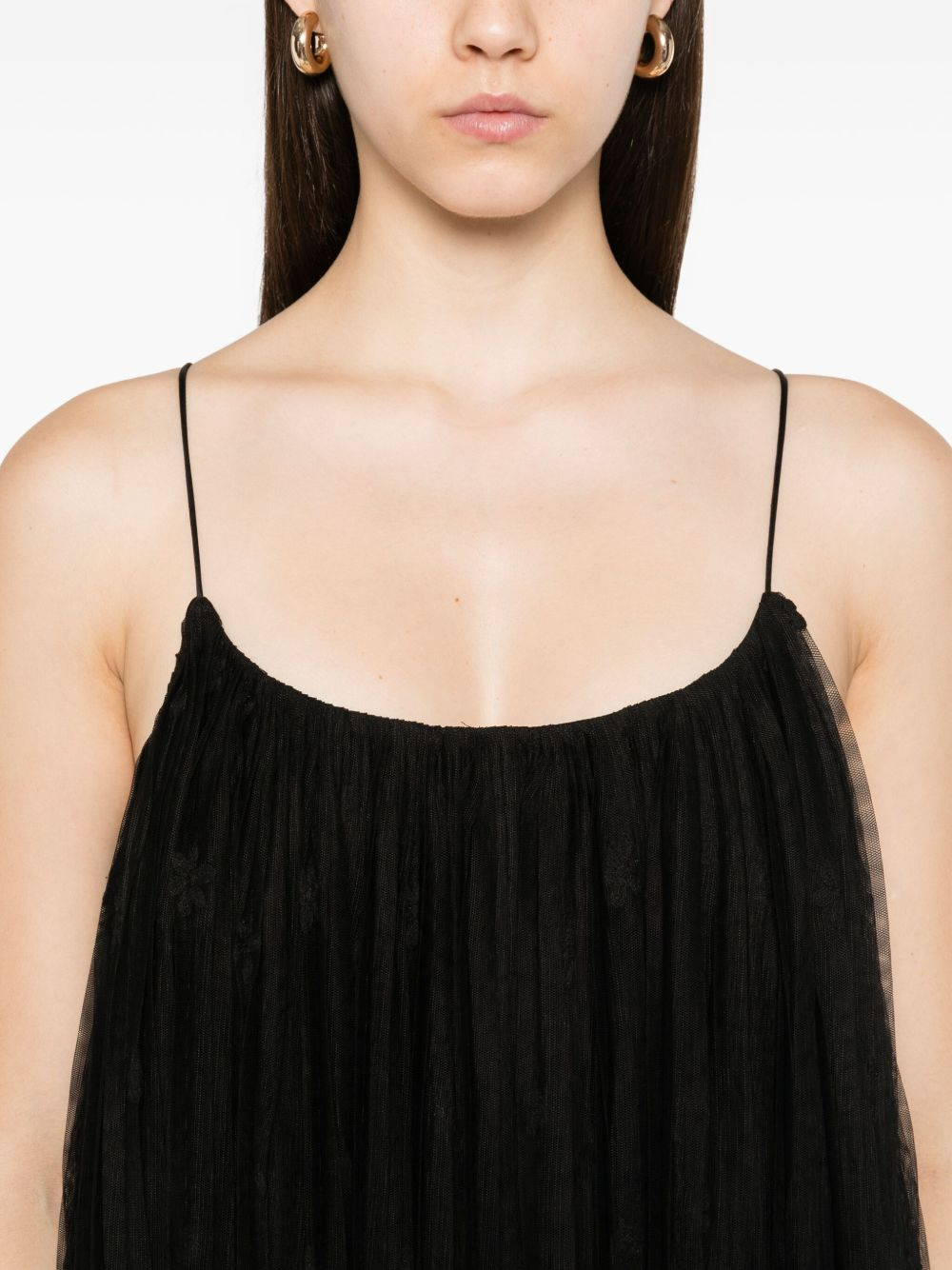 floral tulle midi dress - 5