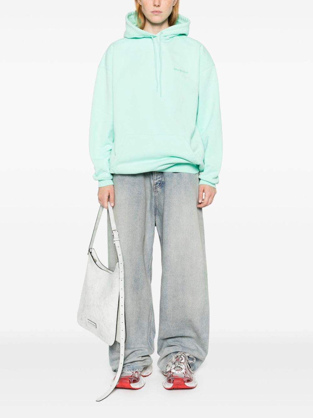 distressed wide-leg jeans - 3