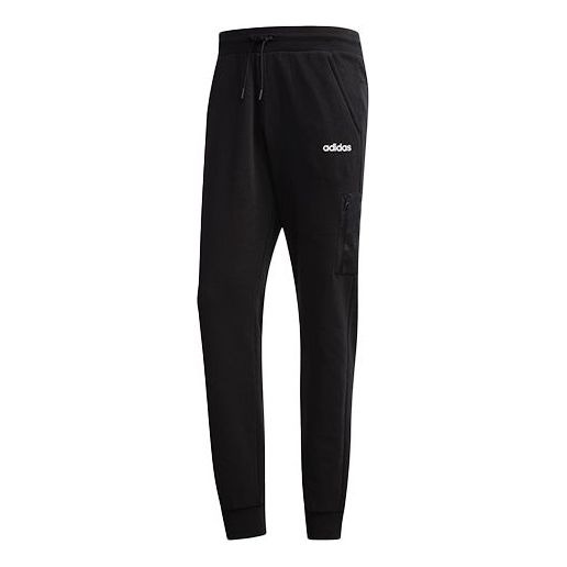 adidas neo logo Cozy Casual Bundle Feet Sports Pants Black DW8194 - 1