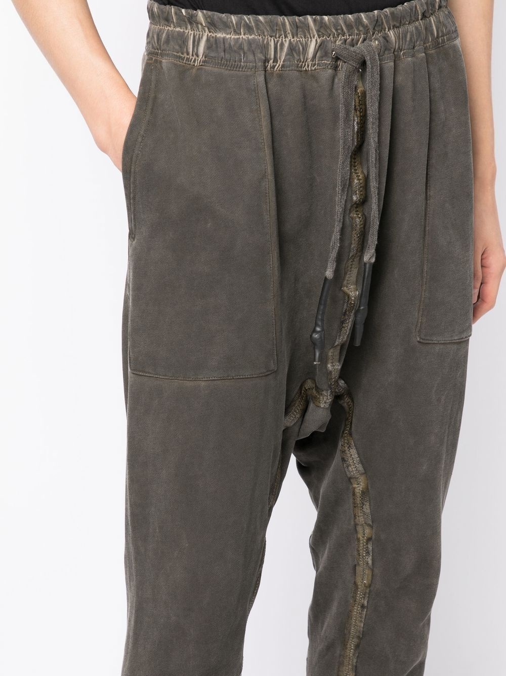 zip-embellished tapered trousers - 5