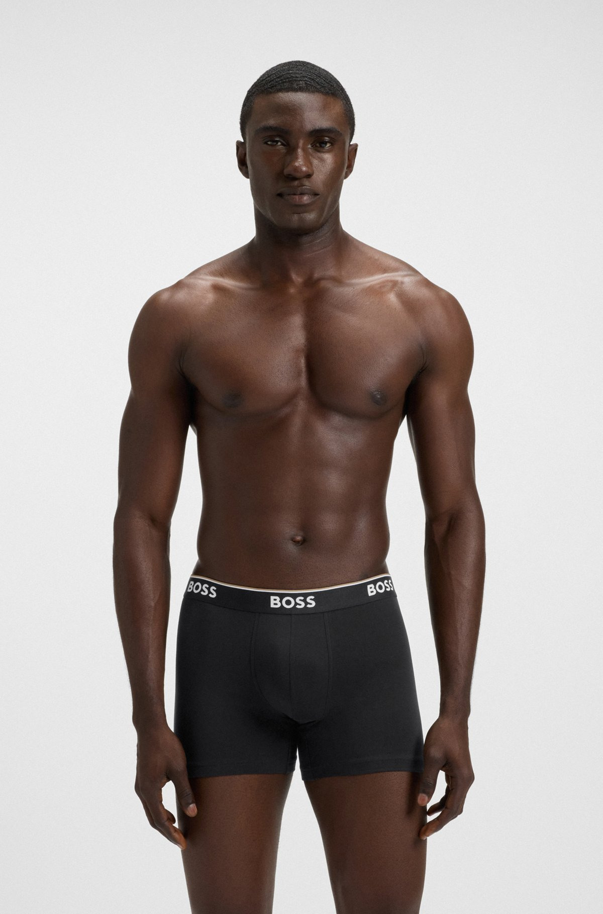 THREE-PACK OF STRETCH-COTTON BOXER BRIEFS WITH LOGOS - 6