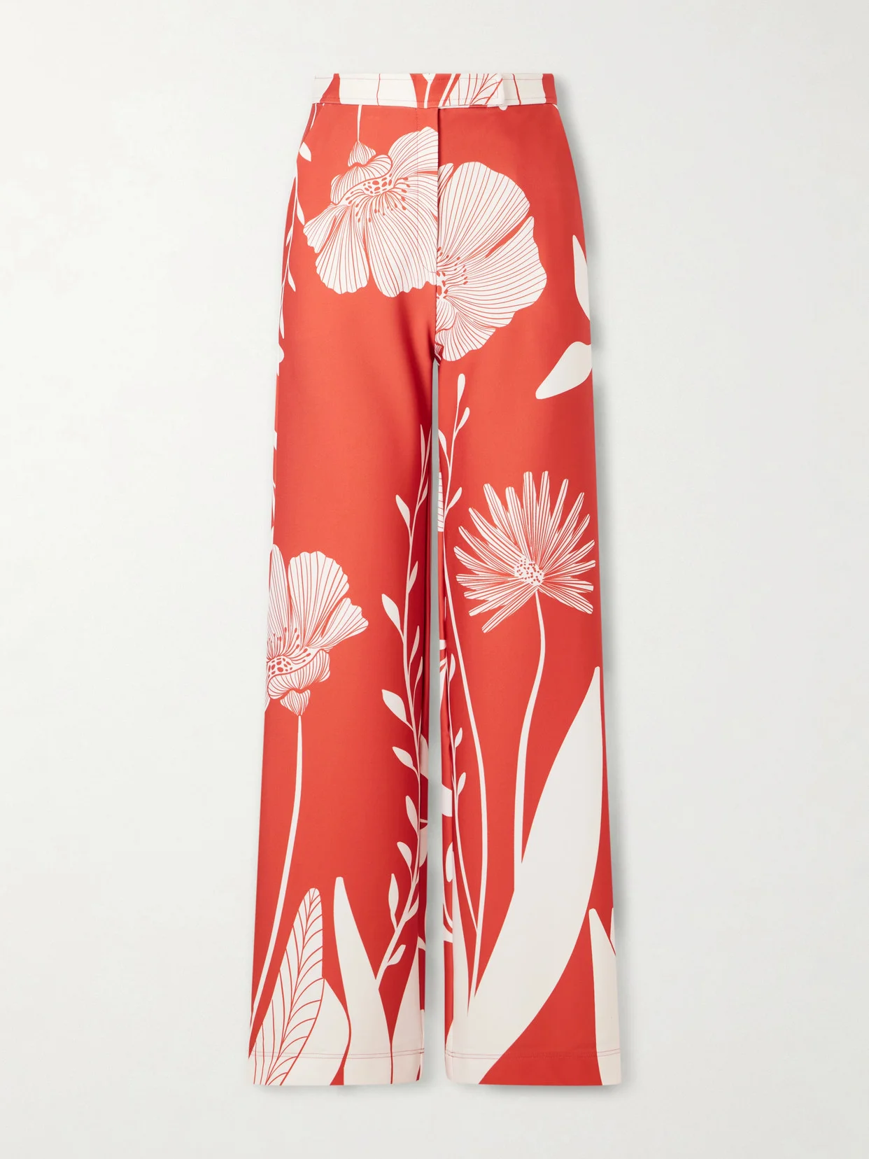 Ama Y Haz Floral-print Satin-jersey Wide-leg Pants - 1