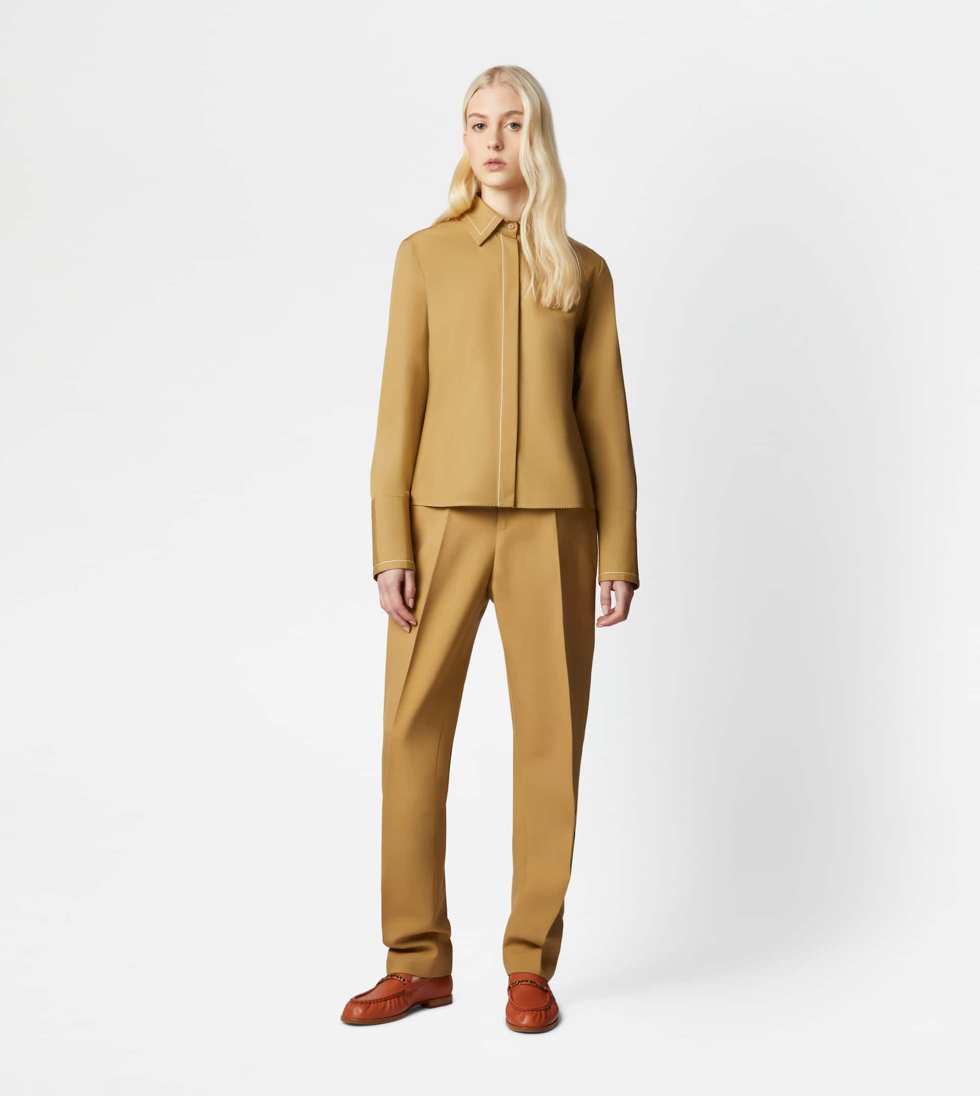 SHIRT IN POPLIN - BEIGE - 2
