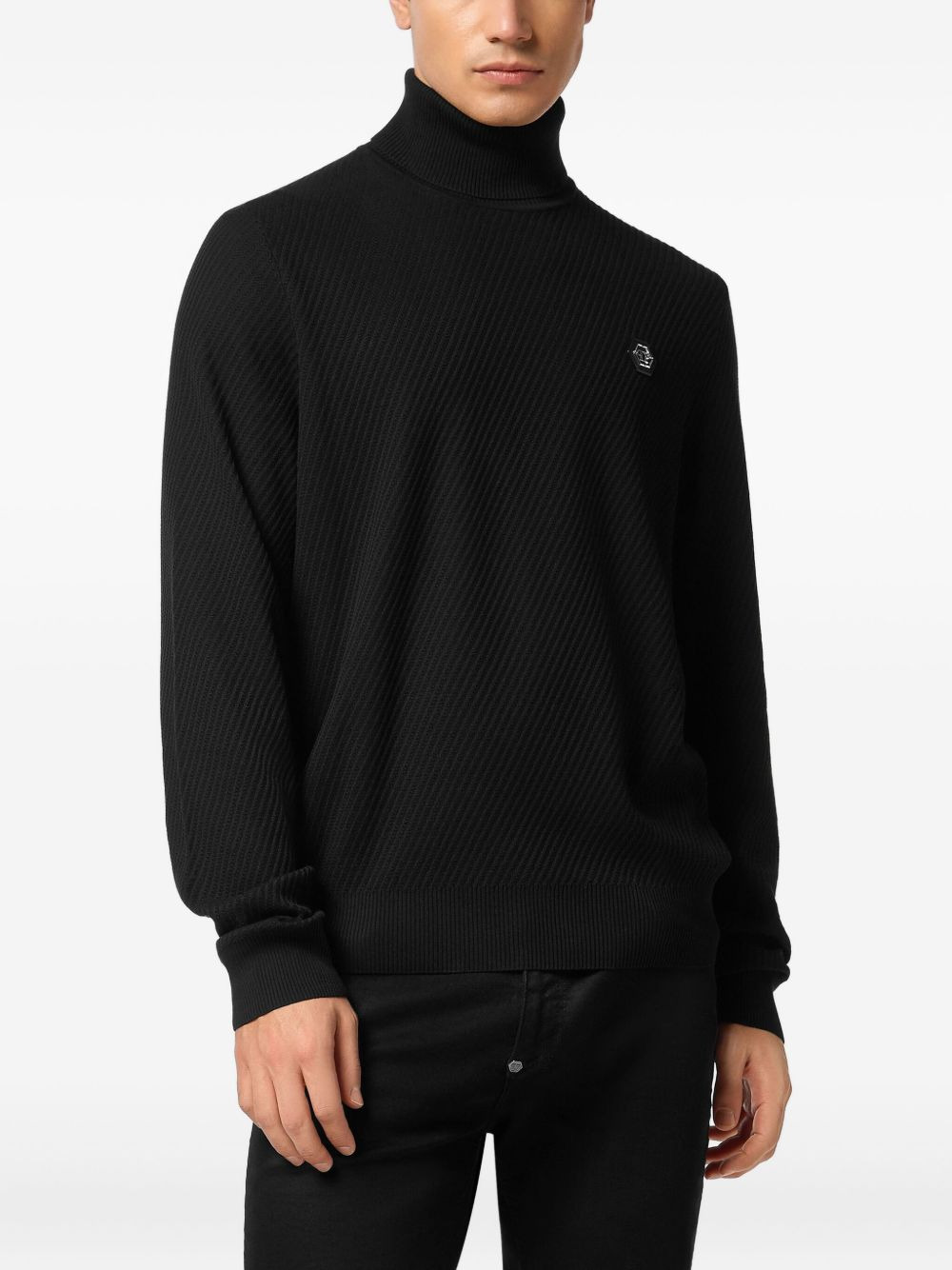 ribbed turtle-neck sweater - 2