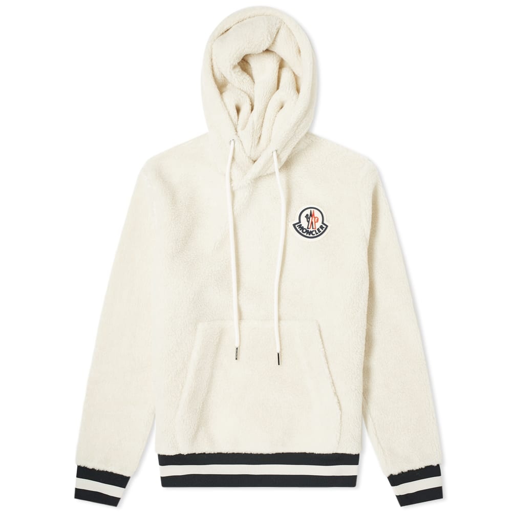 Moncler Patch Logo Polar Fleece Popover Hoody - 1