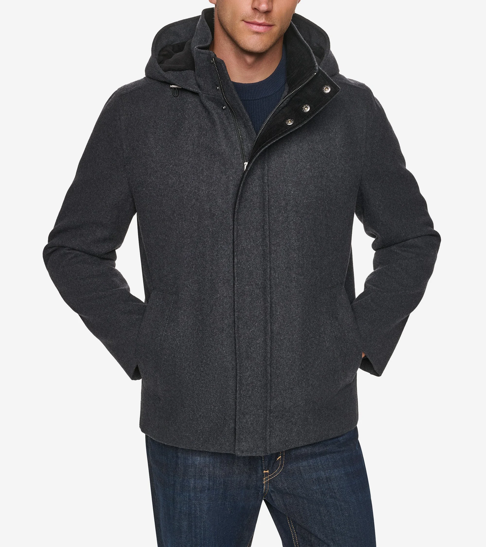 Men's Hooded Wool Field Coat - 1