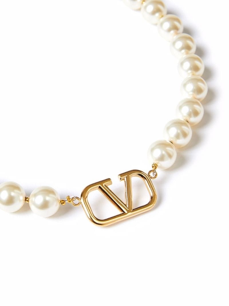 VLogo pearl necklace - 1