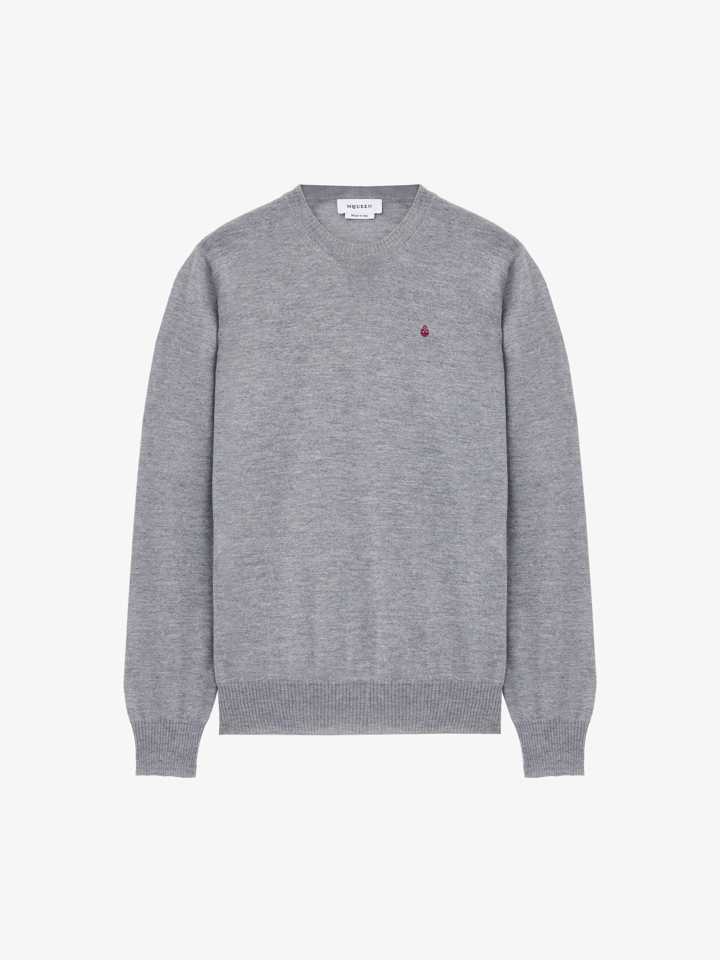 Merino Wool Inverted Skull Jumper - 1