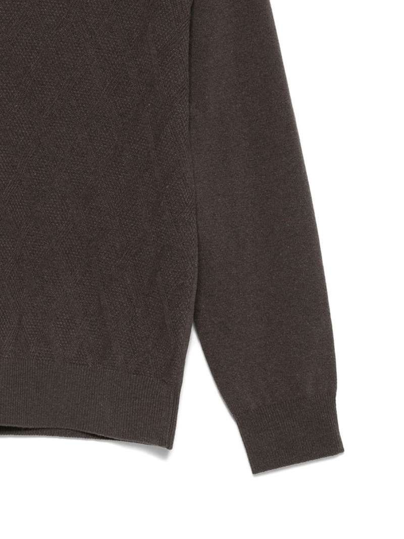 textured crew-neck sweater 3