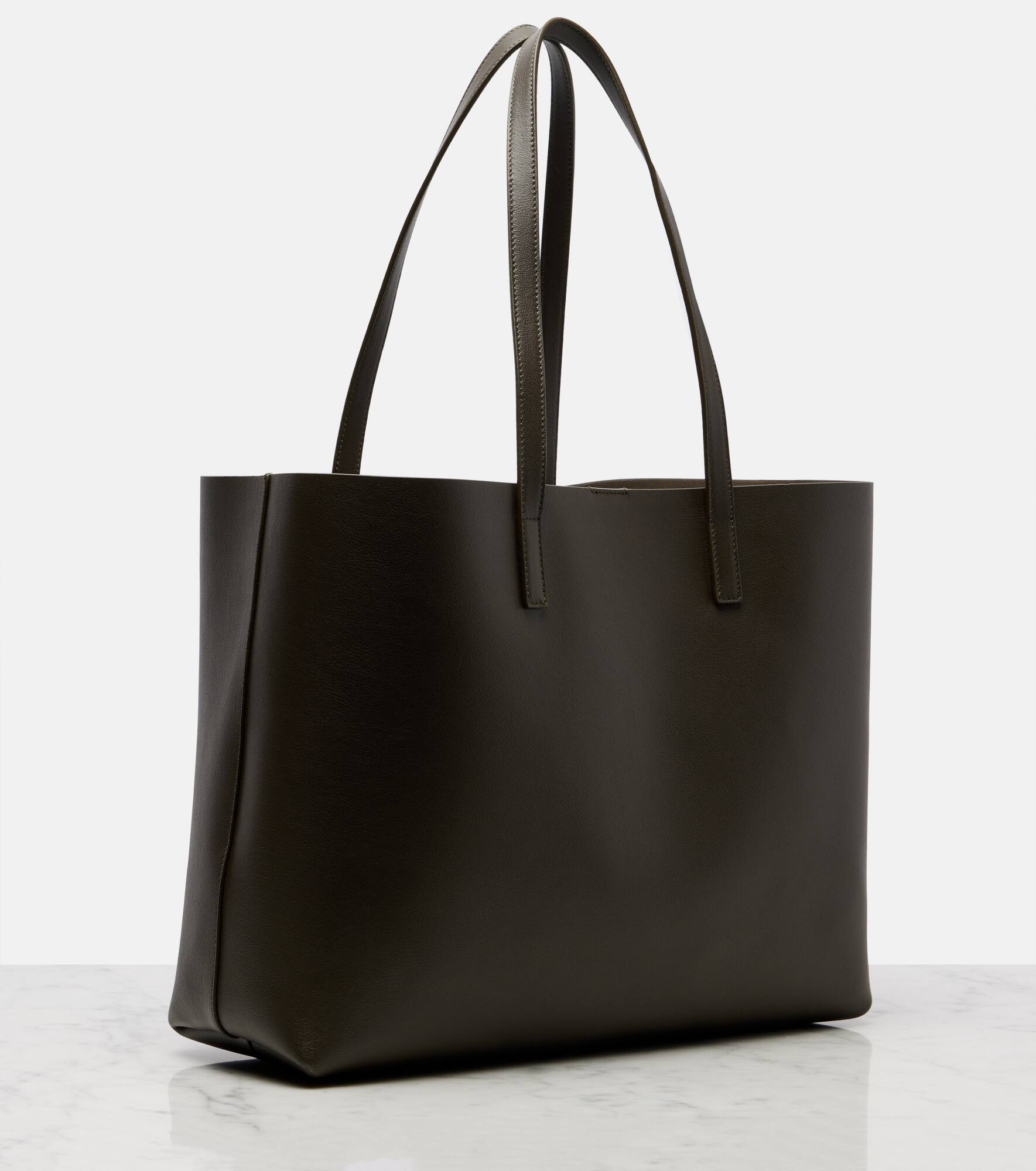 Shopping Large leather tote bag - 4