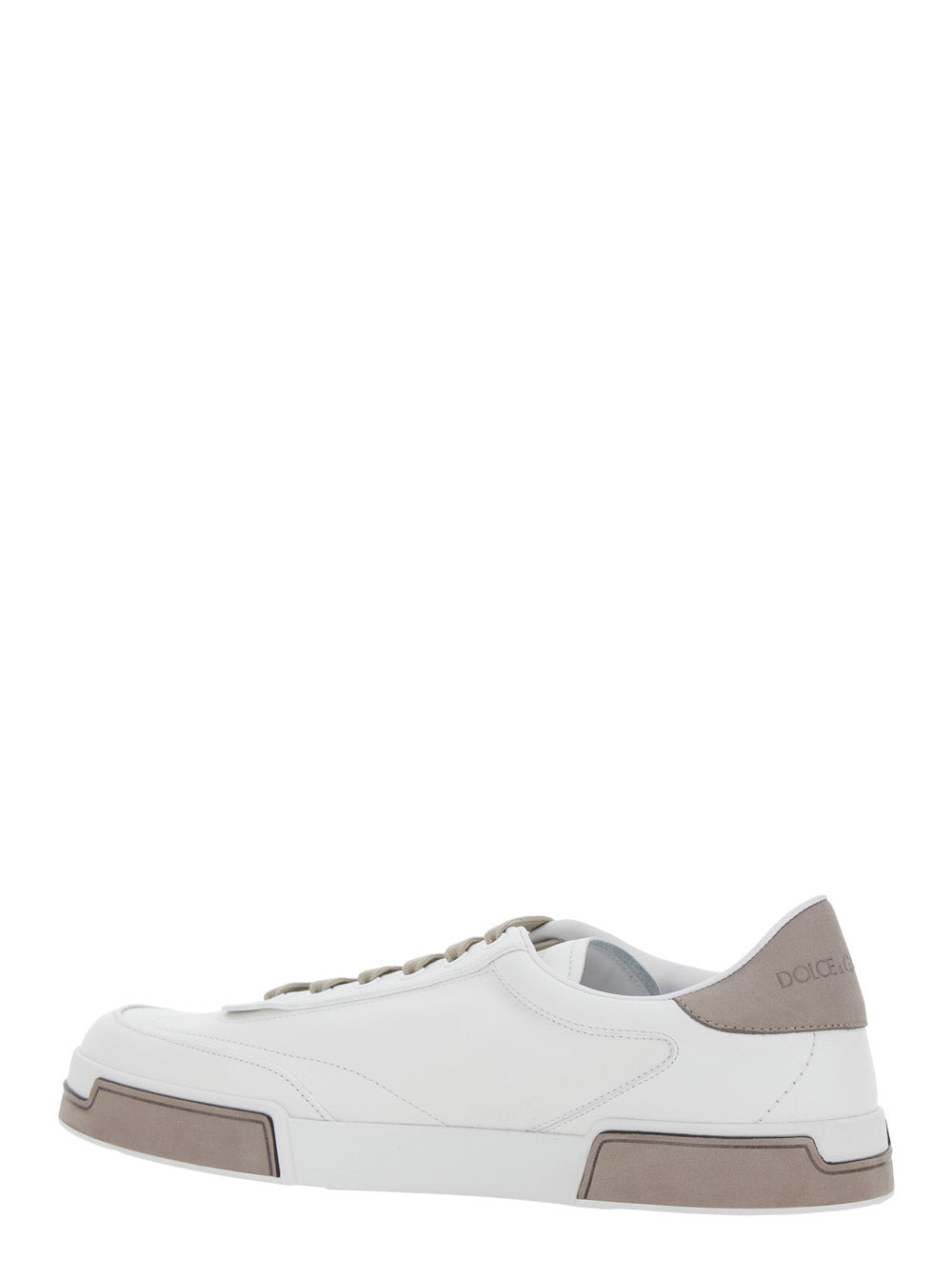 Dolce & Gabbana Men 'Portofino' White Sneaker With Logo Print On The Sole In Leather Man - 3