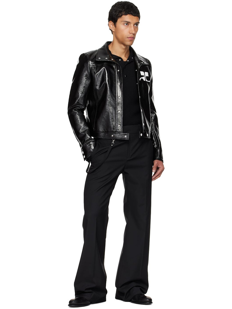 courrèges Black Reedition Vinyl Jacket outlook
