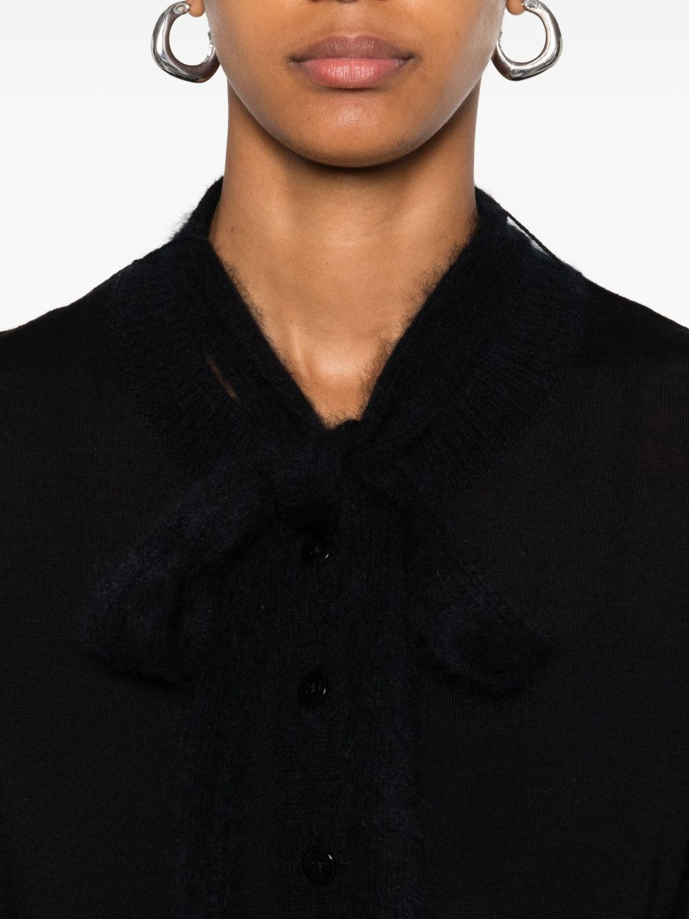 round-neck cashmere cardigan - 5