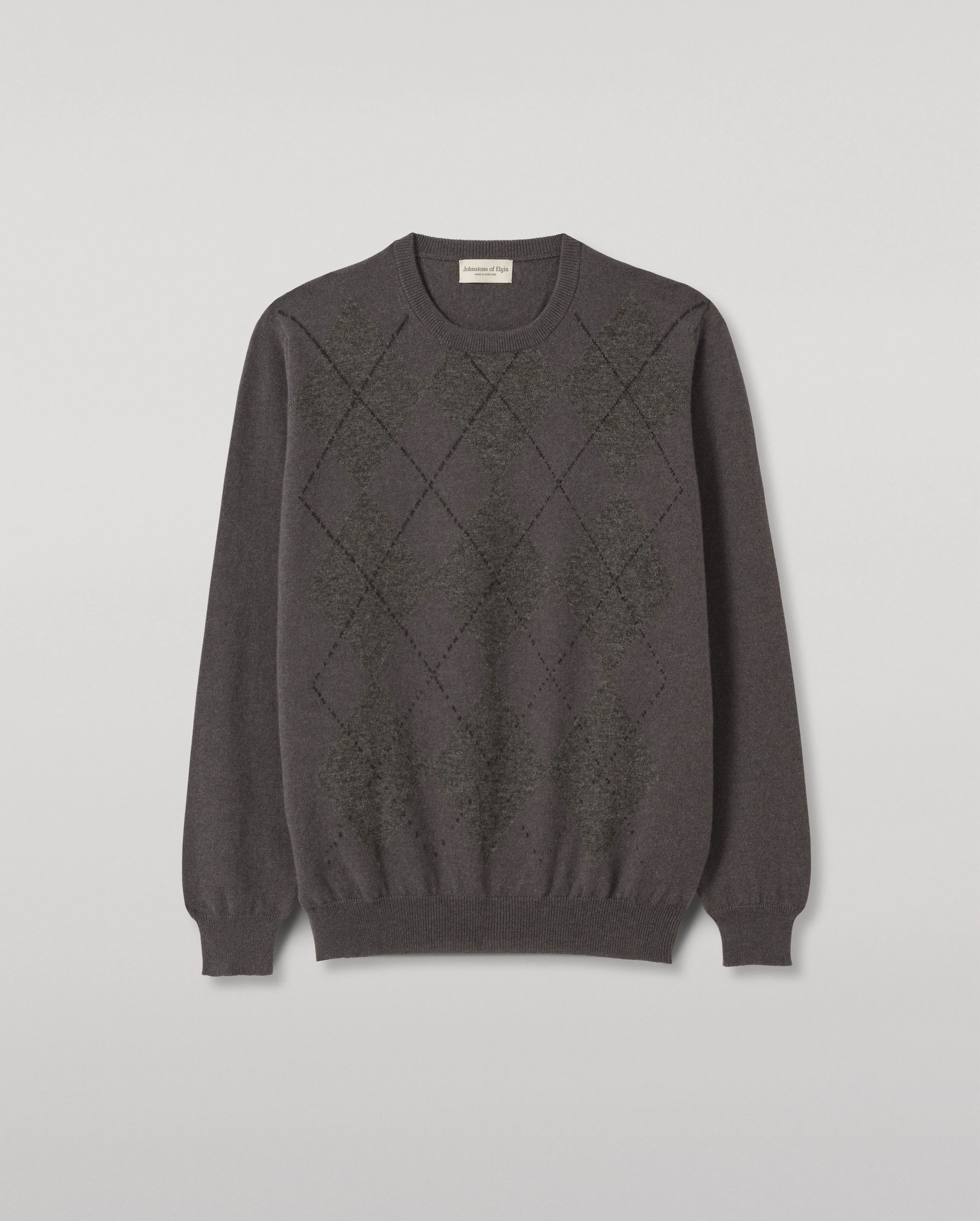 Argyll Grey Cashmere Jumper - 1