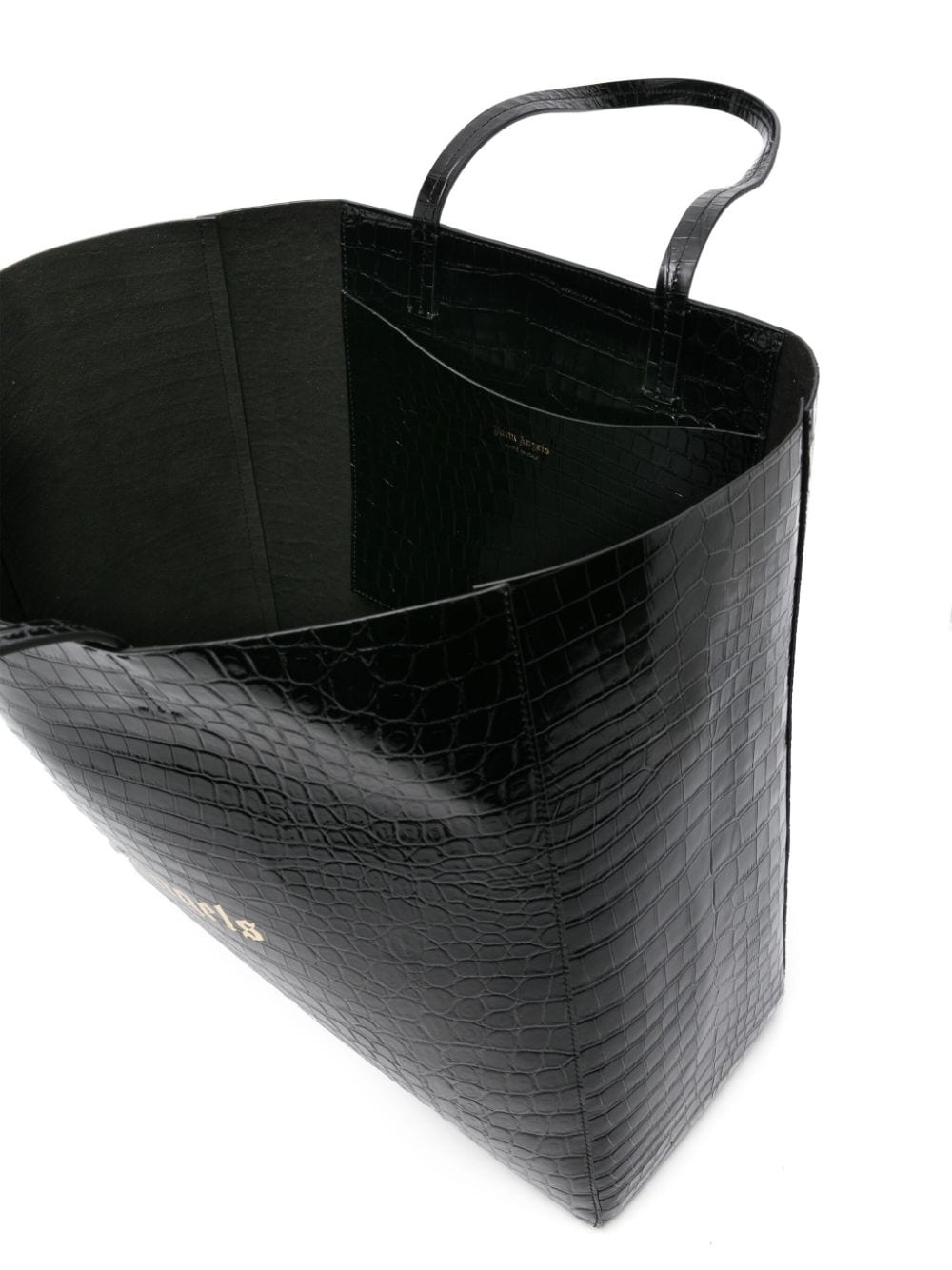 logo-print leather tote bag - 5