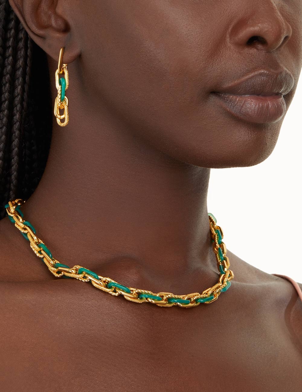 COLLAGE CHAIN LINK NECKLACE - 2
