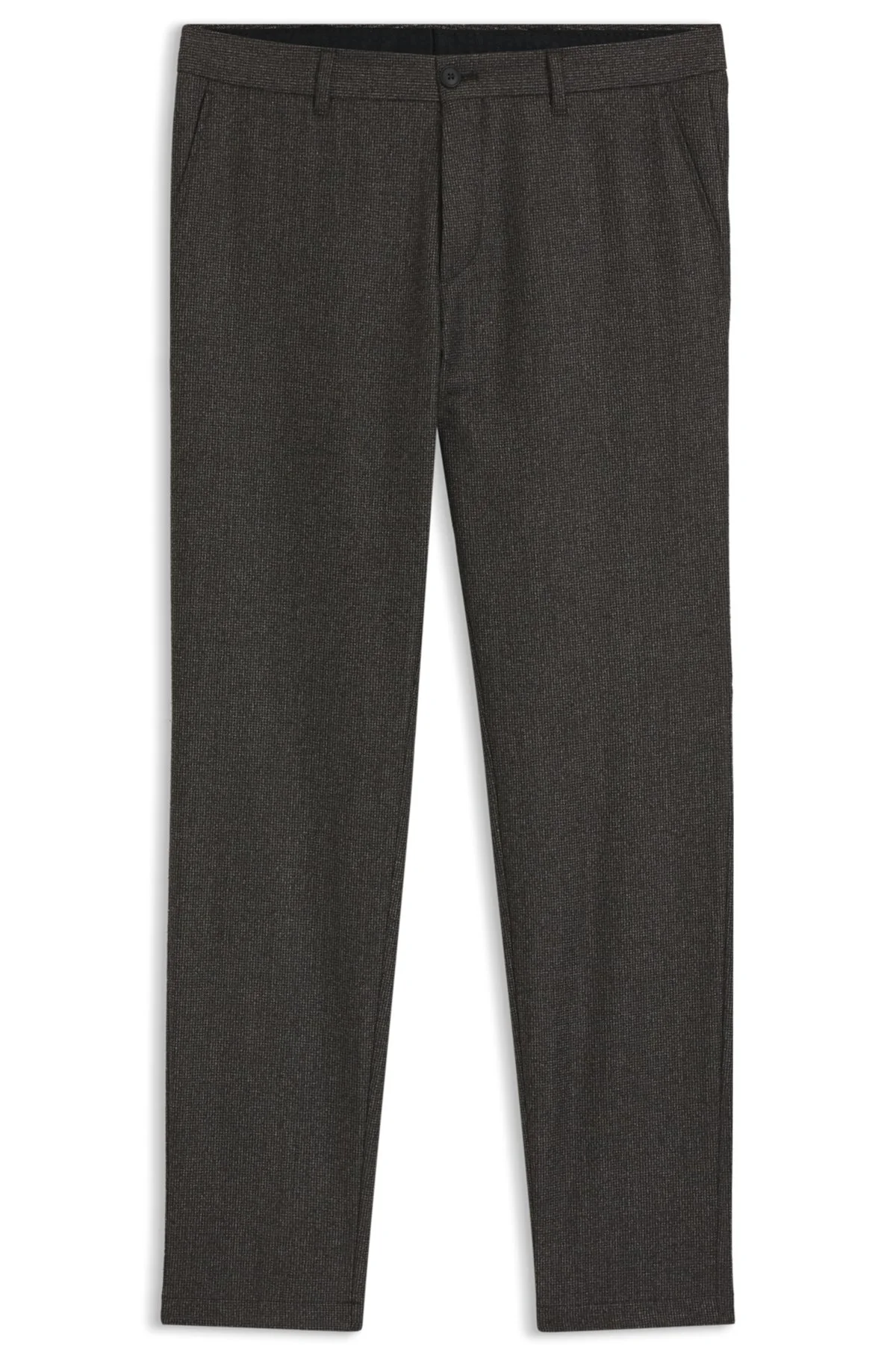 SLIM-FIT PANTS IN MICRO-PATTERNED VIRGIN WOOL - 1
