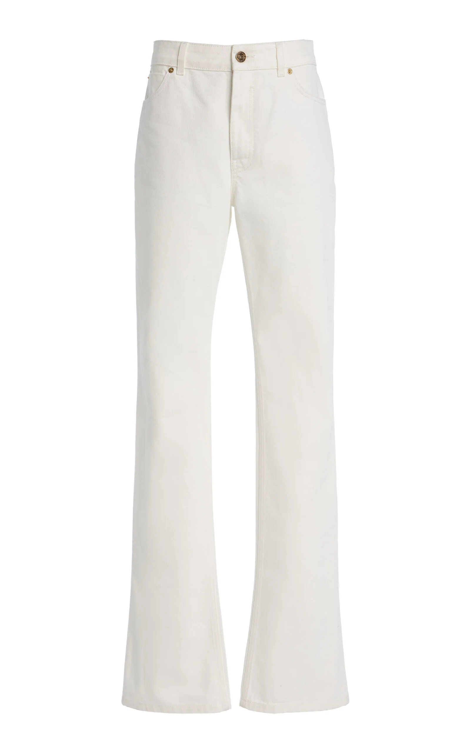 Straight-Leg Denim Jeans white - 1