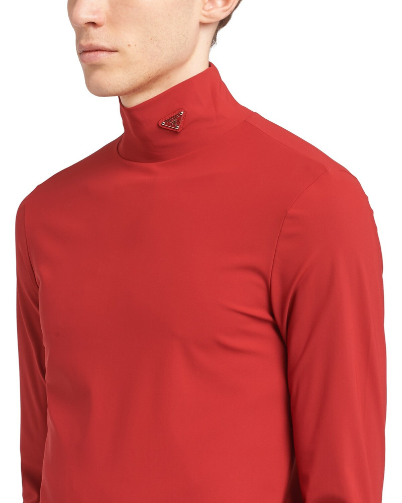 Technical jersey mock turtleneck 5