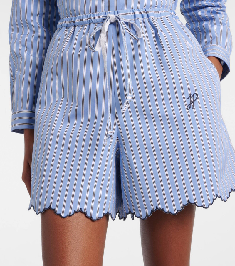 Scalloped cotton poplin shorts 4
