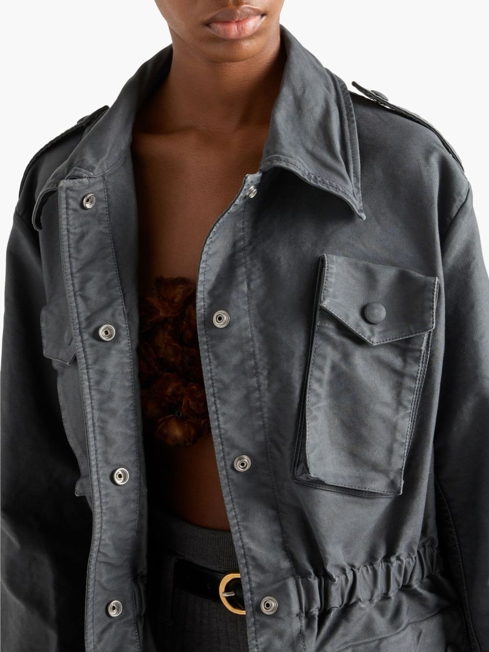 cotton safari jacket - 5