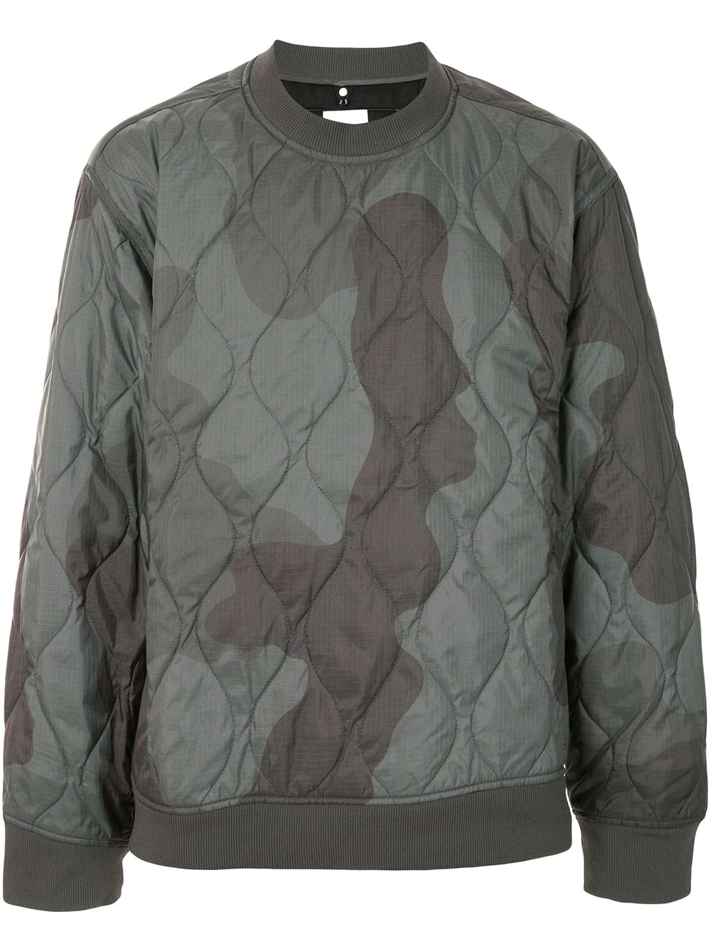 camouflage print quilted sweatshirt - 1