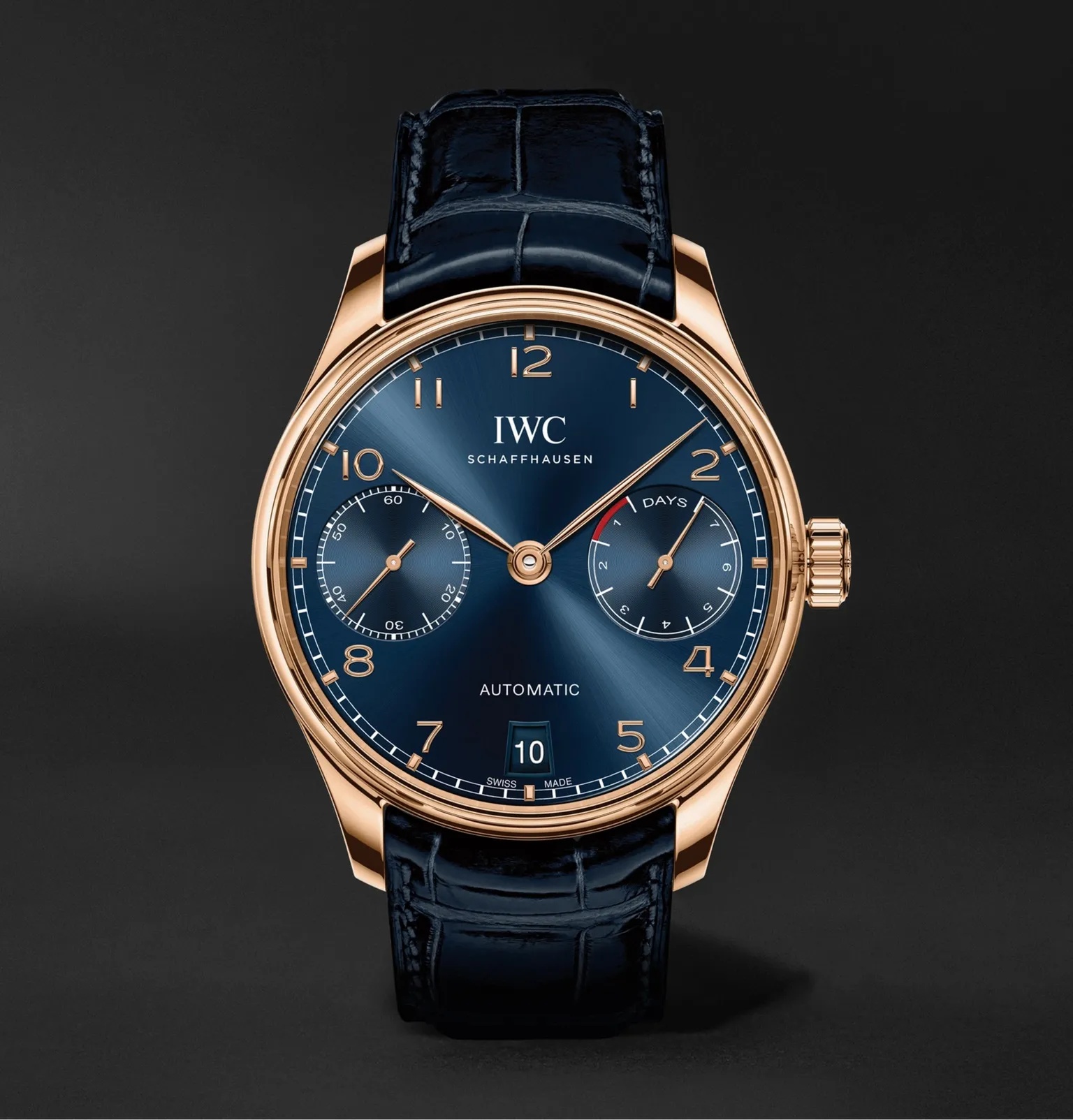 Portugieser Automatic Boutique Edition 42.3mm 18-Karat Gold and Alligator Watch, Ref. No. IW500713 - 1