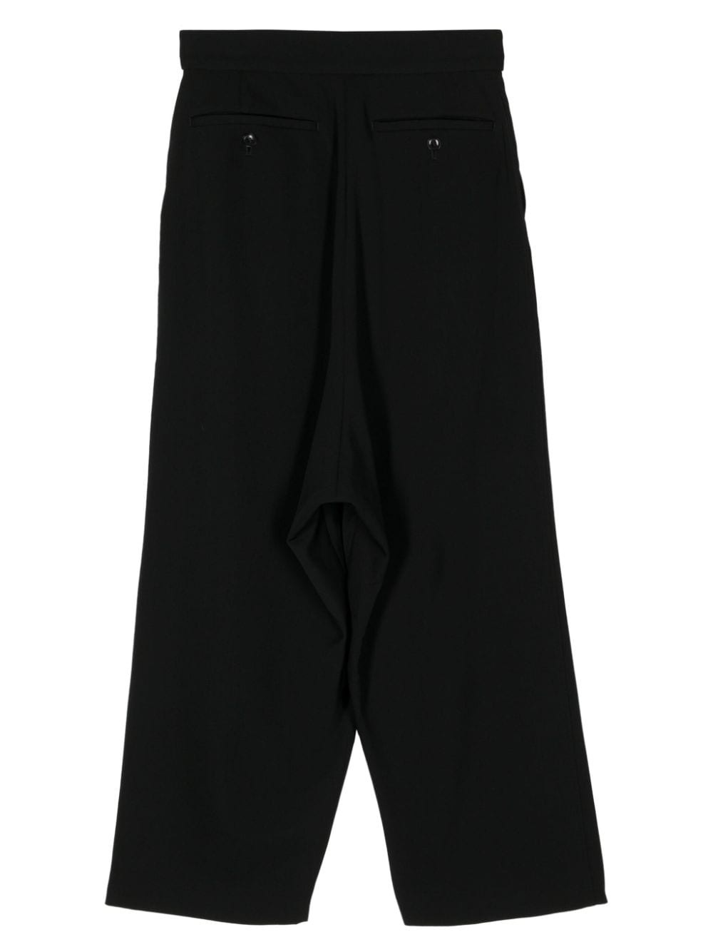 draped straight-leg trousers - 2