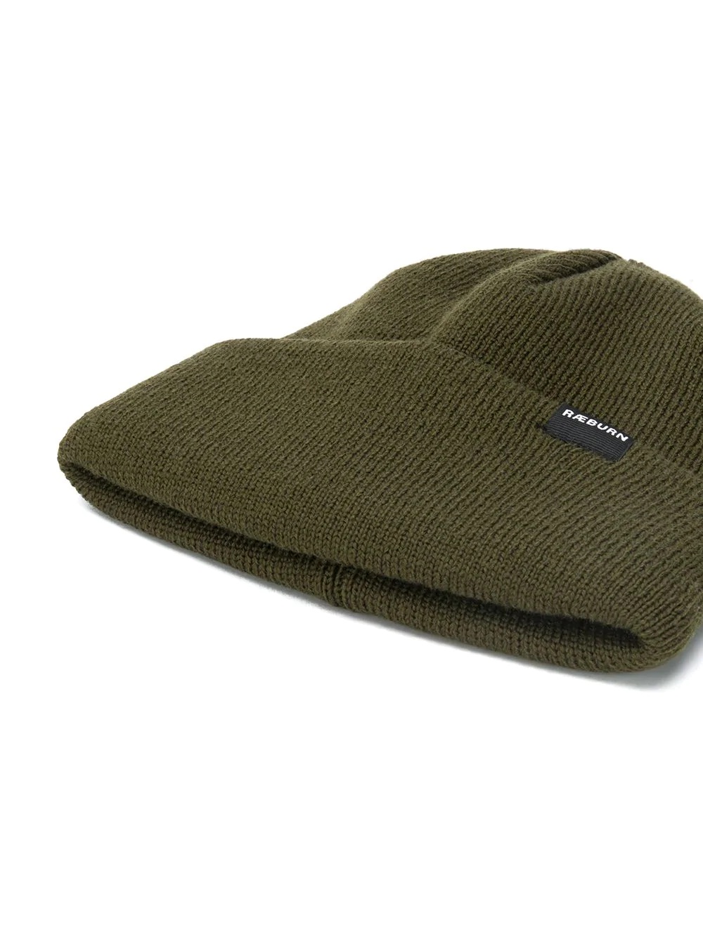 ribbed-knit logo patch beanie  - 2