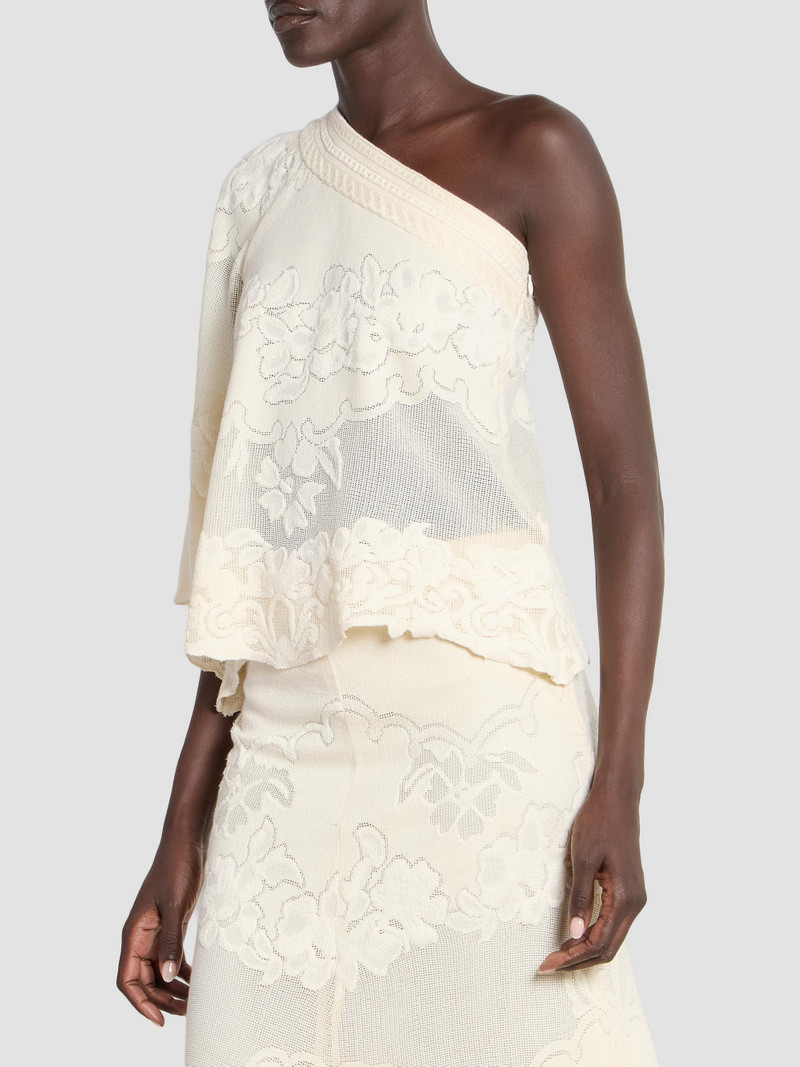 Women's Shilo Cotton Lace One-Shoulder Blouse - Ecru 4