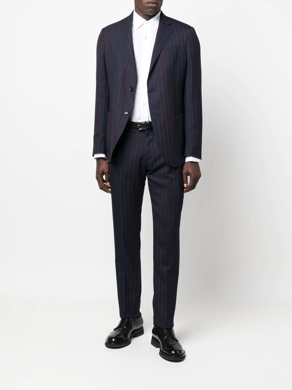 two-piece pinstripe suit - 2