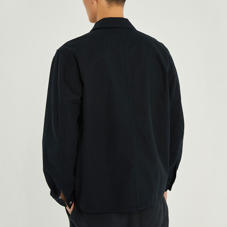 Men's Converse SS22 Cargo Casual Long Sleeves Autumn Black Shirt 10024172-A02 - 5