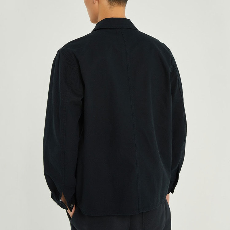 Men's Converse SS22 Cargo Casual Long Sleeves Autumn Black Shirt 10024172-A02 5