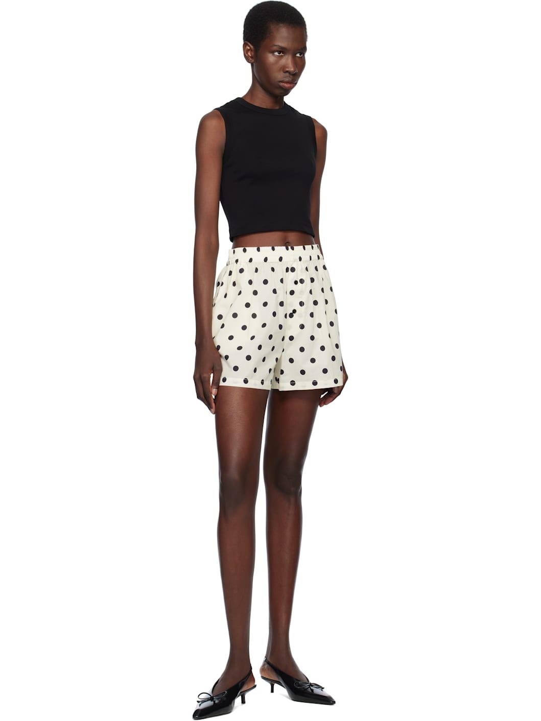 Black Esmé Crop Tank Top - 4