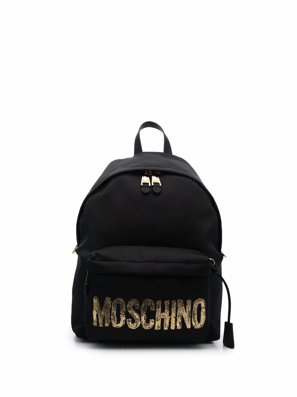 metallic logo-plaque backpack - 1