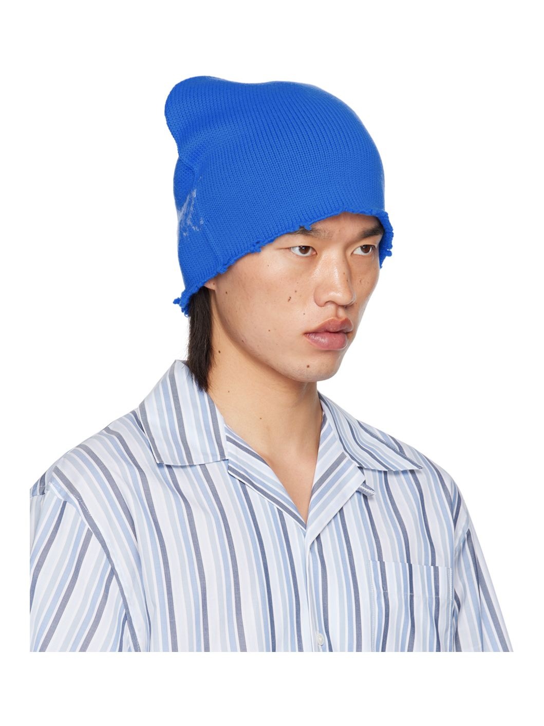 Blue Mohair Logo Beanie - 2