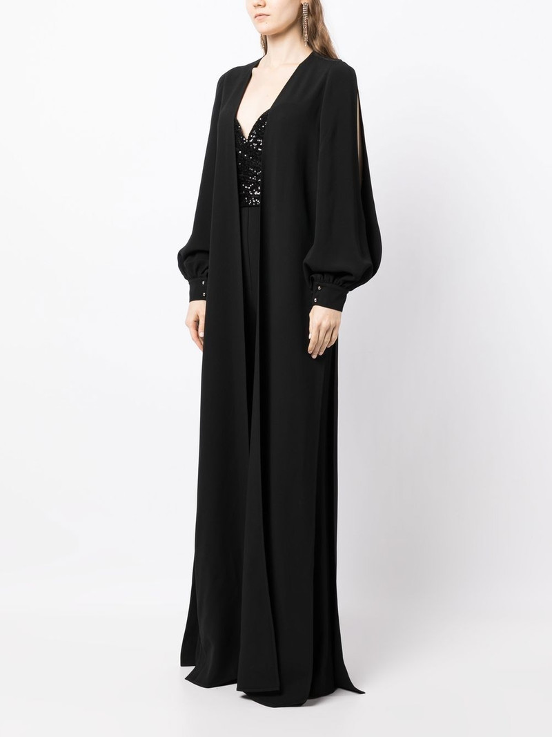 cape-detail sequined jumpsuit 3