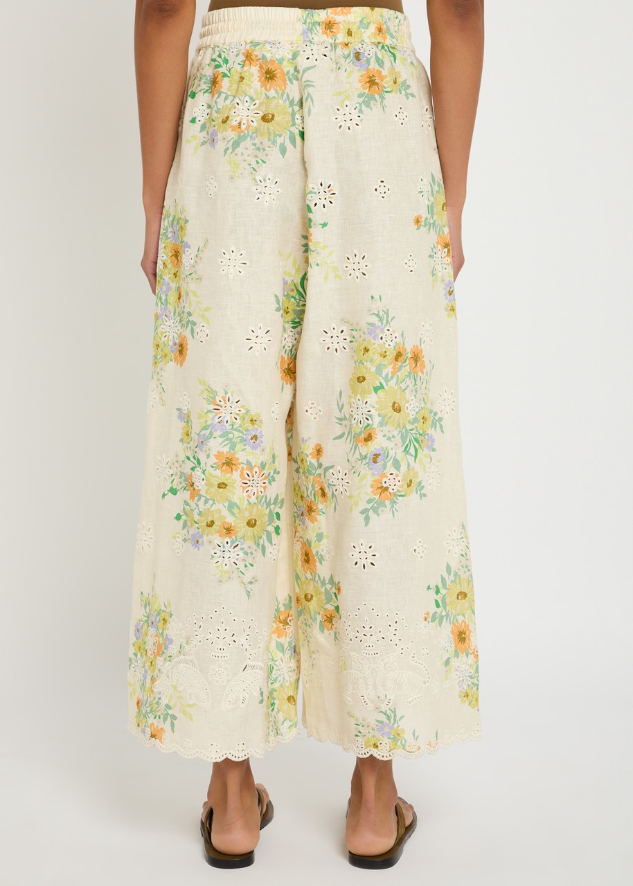 Alemais Juliette Embroidered Flax Trousers - 3