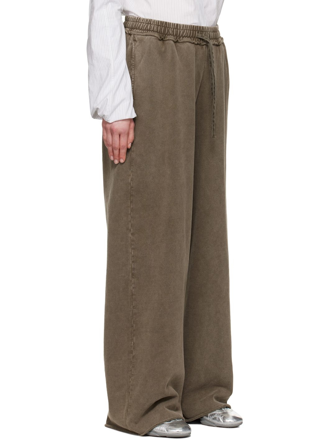 Brown Embroidered Logo Lounge Pants - 2