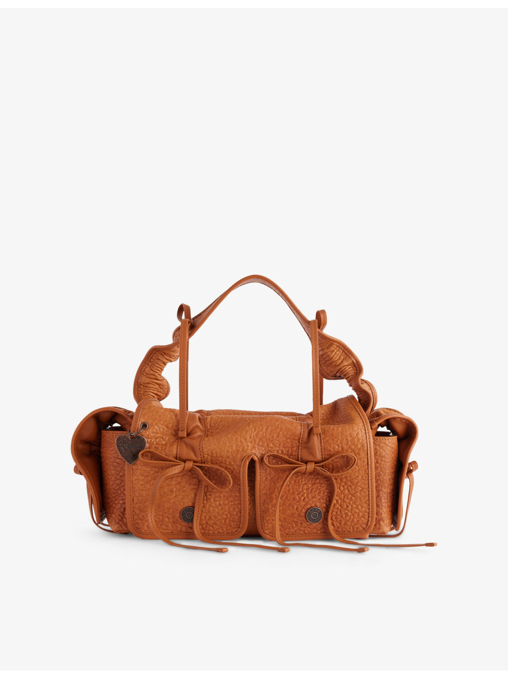 Multi-Pocket Leather Shoulder Bag - 1