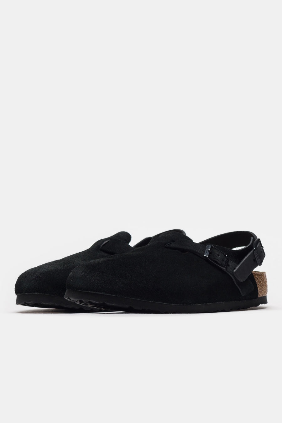 Womens Tokio Suede Clog in Black - 2