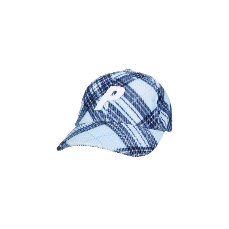 CORDUROY P 6-PANEL BLUE BIAS CHECK - 1