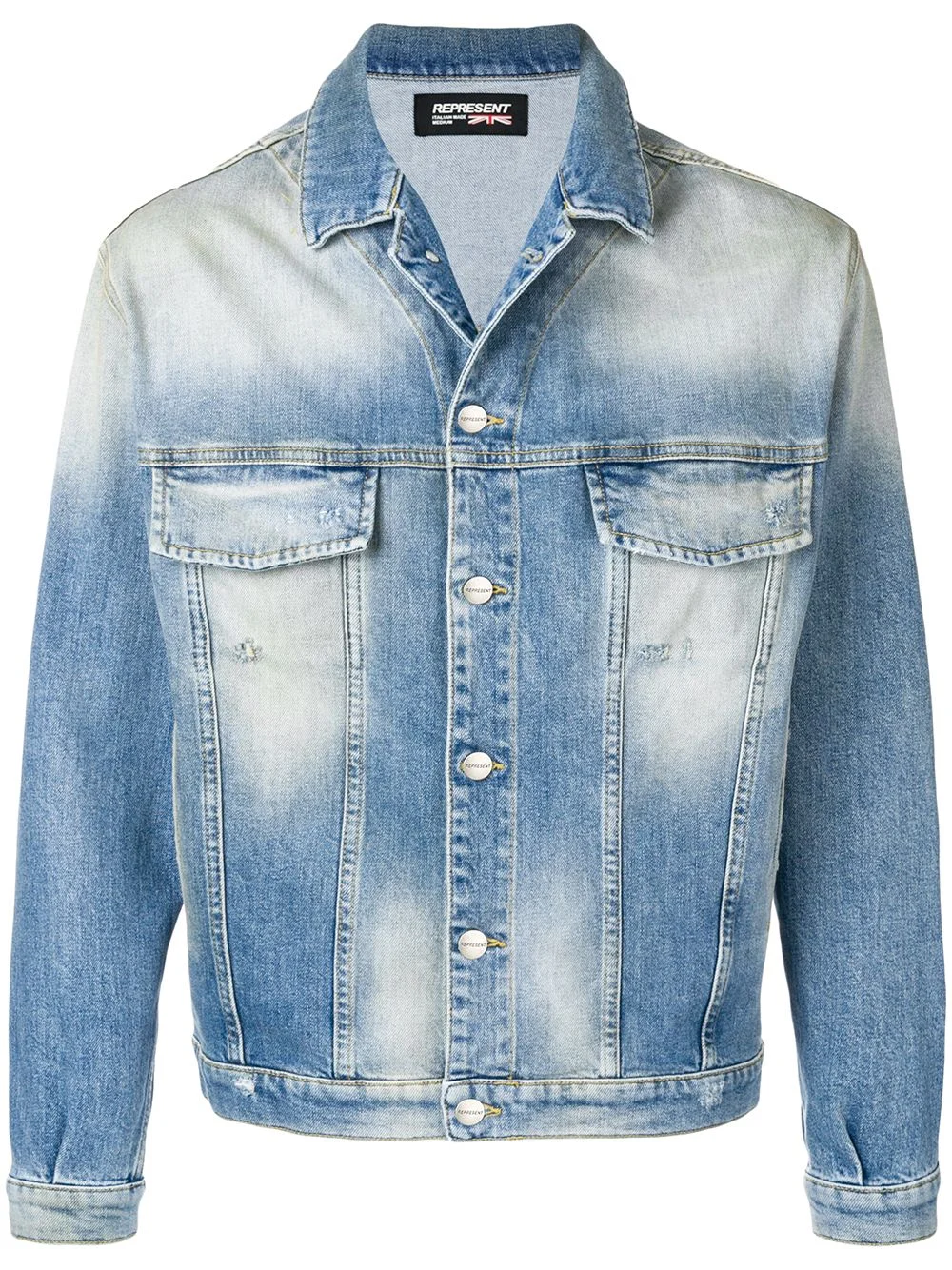 washed denim jacket - 1