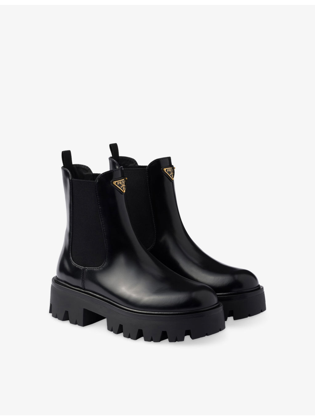 Brand-Plaque Leather Ankle Boots - 3
